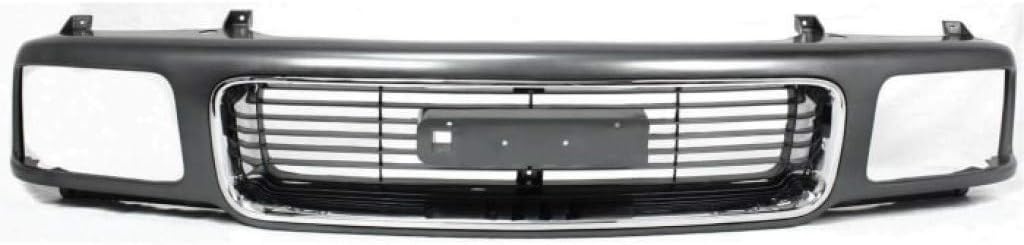Painted Silver Shell Grille Assembly with Gray Insert for GMC Sonoma 1994-1997 J421