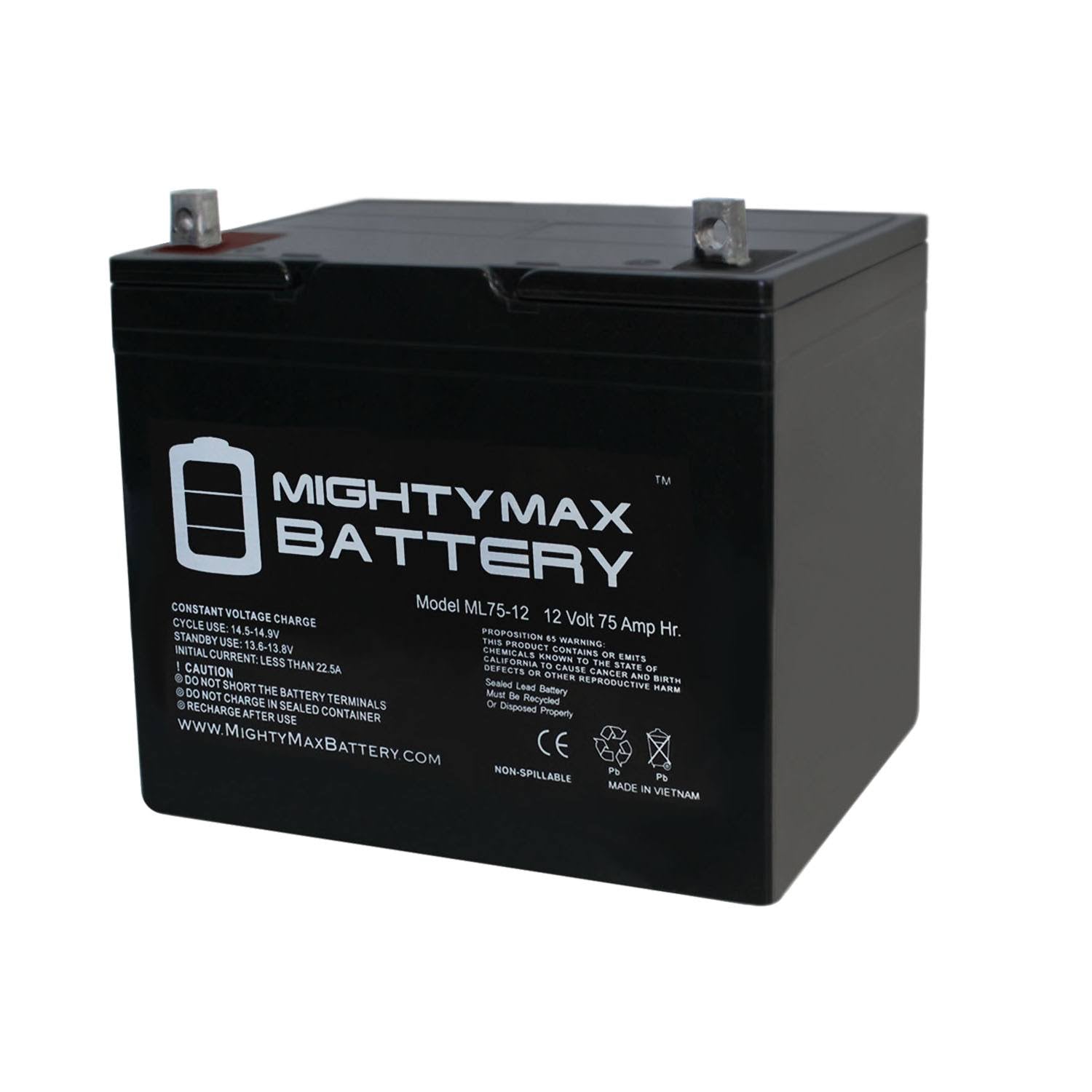 12V 75Ah Battery Replacement for Pride Mobility Jazzy 1450 H288285