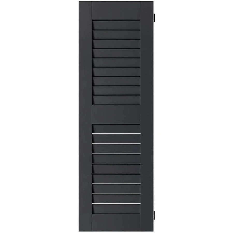 Black Louvered Shutters Pair M5065