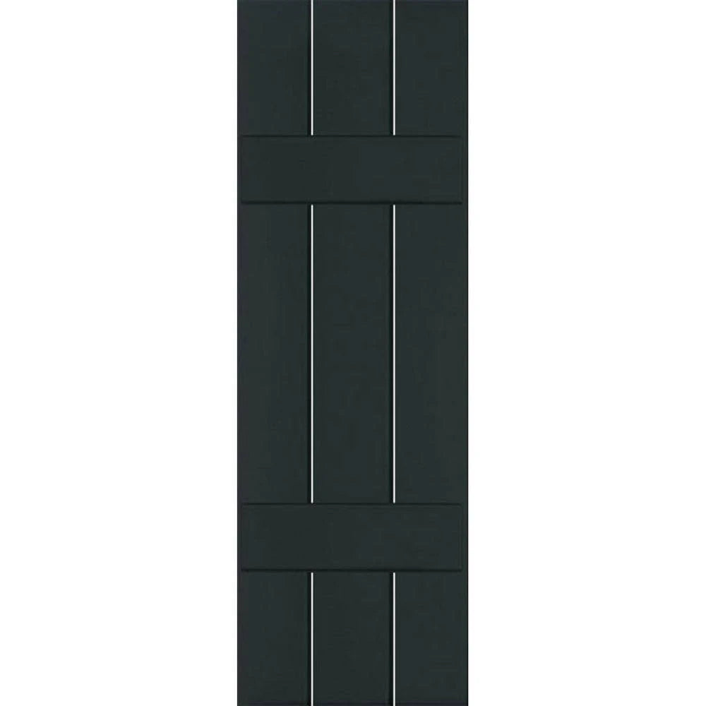 Dark Green Real Wood Pine Board and Batten Shutters Pair R46588