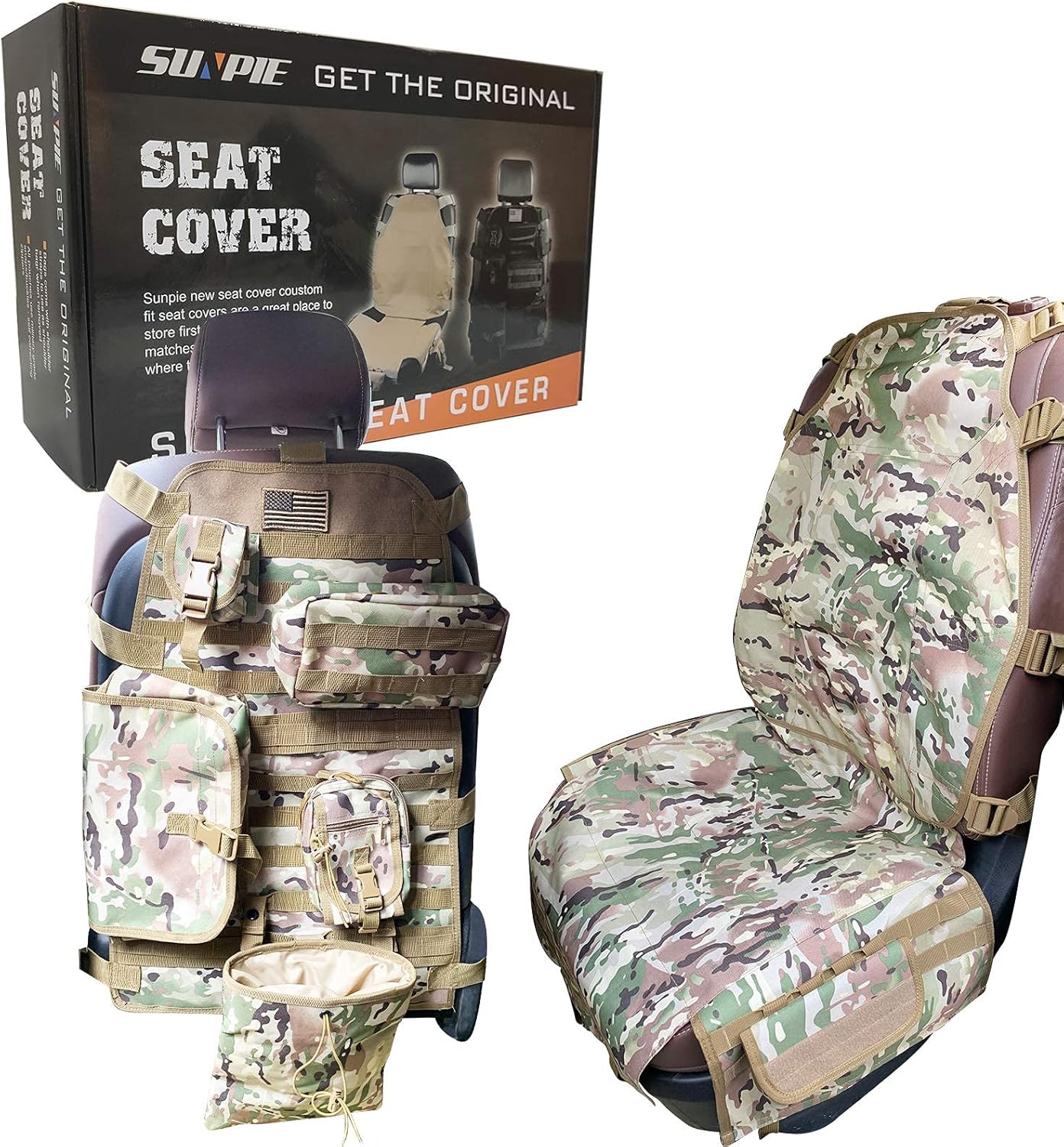Black Tactical Seat Cover Pack of 2 Q954