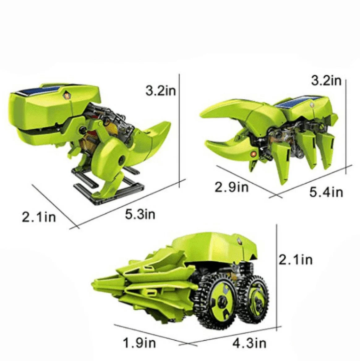 STEM Robot Building Kit 3 in 1 Solar Dinosaur Desk Robot with Manual Instructions L75635