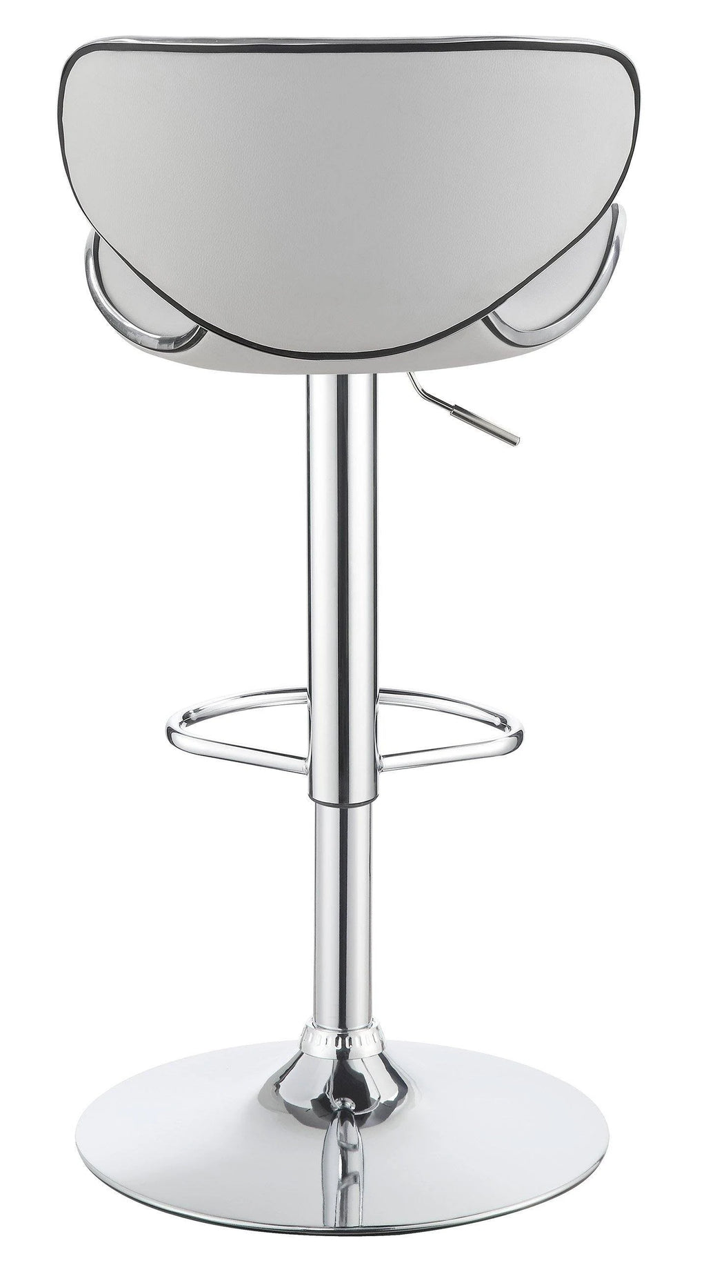 White Adjustable Bar Stool Set of 2 Z94795