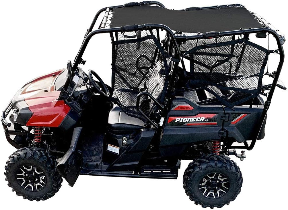 Cherry Red Mesh Sun Shade Soft Top Roof Cover for UTV R246