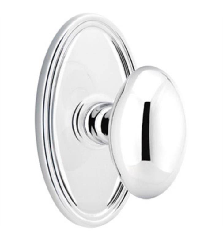 Satin Nickel Passage Knob with Oval Rose T50418