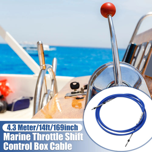 14ft 4.3 Meter Marine Throttle Shift Remote Control Box Cable for Outboard Engine Boat L784883