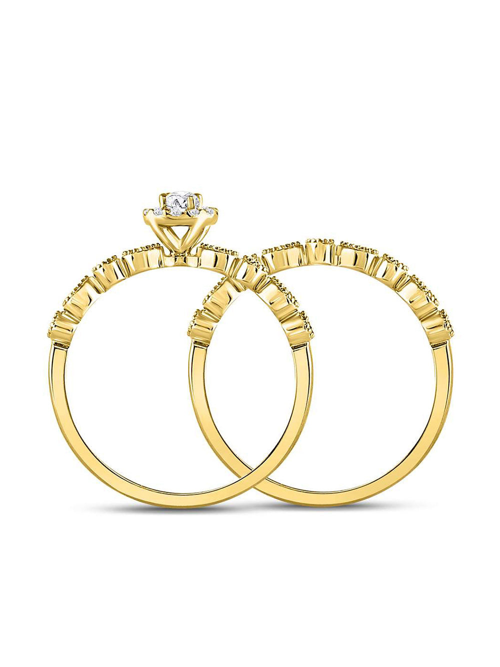 10kt Yellow Gold Diamond Ring Band Set 1/3 Cttw Z43752