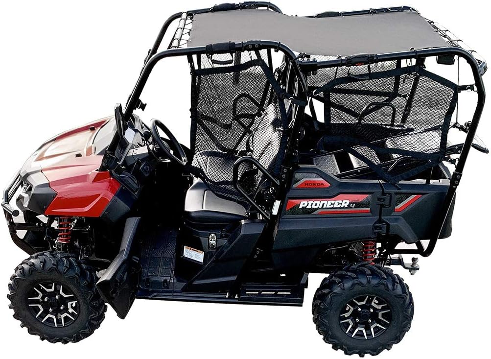 Cherry Red Mesh Sun Shade Soft Top Roof Cover for UTV R246