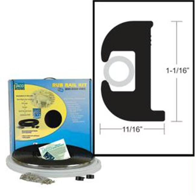 Black Vinyl Rub Rail Kit 50' G19445