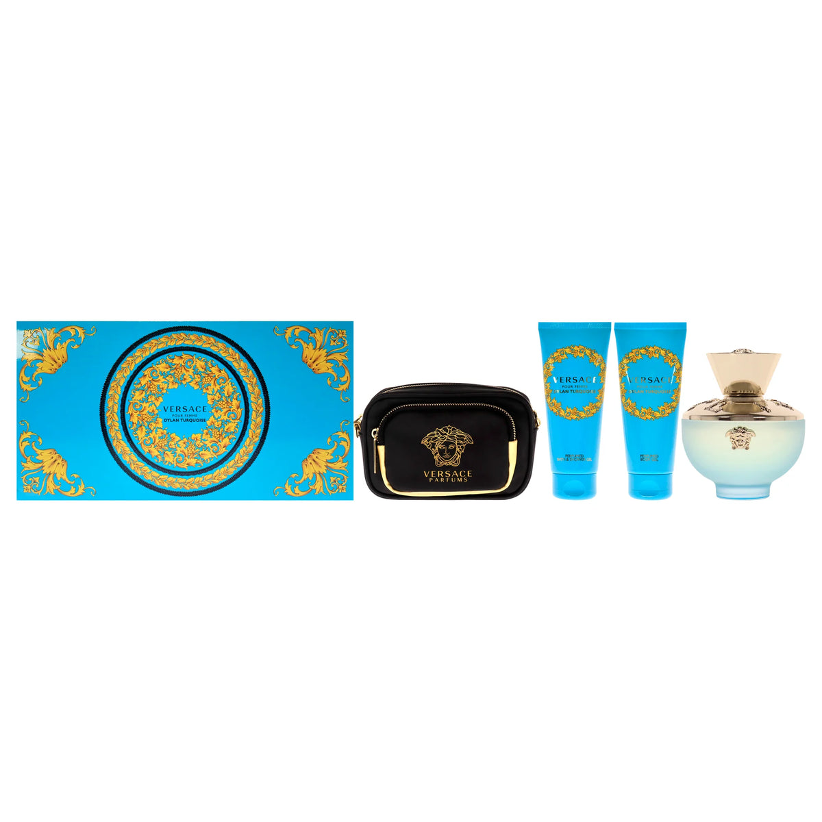 4 Pc Gift Set EDT Spray, Perfumed Body Gel, Bath and Shower Gel, Pouch K15881