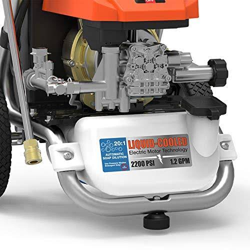 2200 PSI 1.2 GPM Cold Water Electric Pressure Washer with Hose Reel and Turbo Nozzle I6842