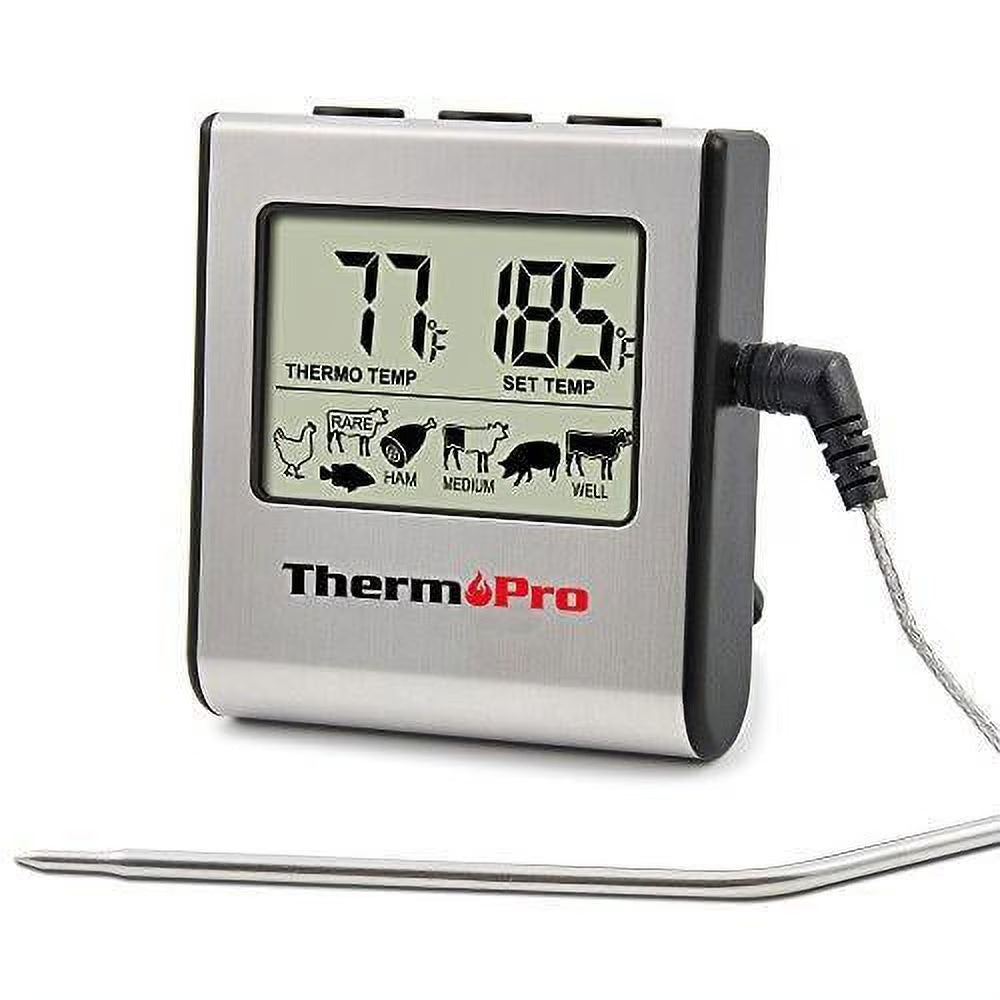 Large LCD Digital Cooking Meat Thermometer with Stainless Steel Probe A244178