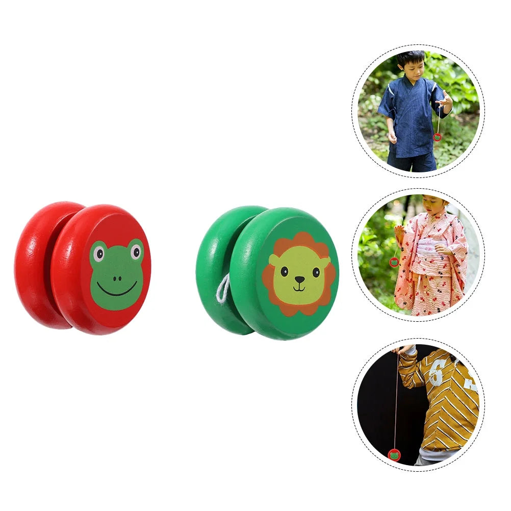 2pcs Wooden Finger Yoyo Ball Toy E578