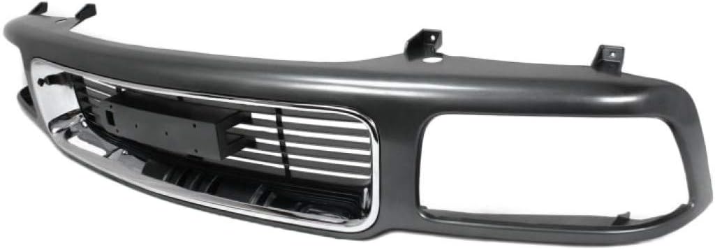 Painted Silver Shell Grille Assembly with Gray Insert for GMC Sonoma 1994-1997 J421