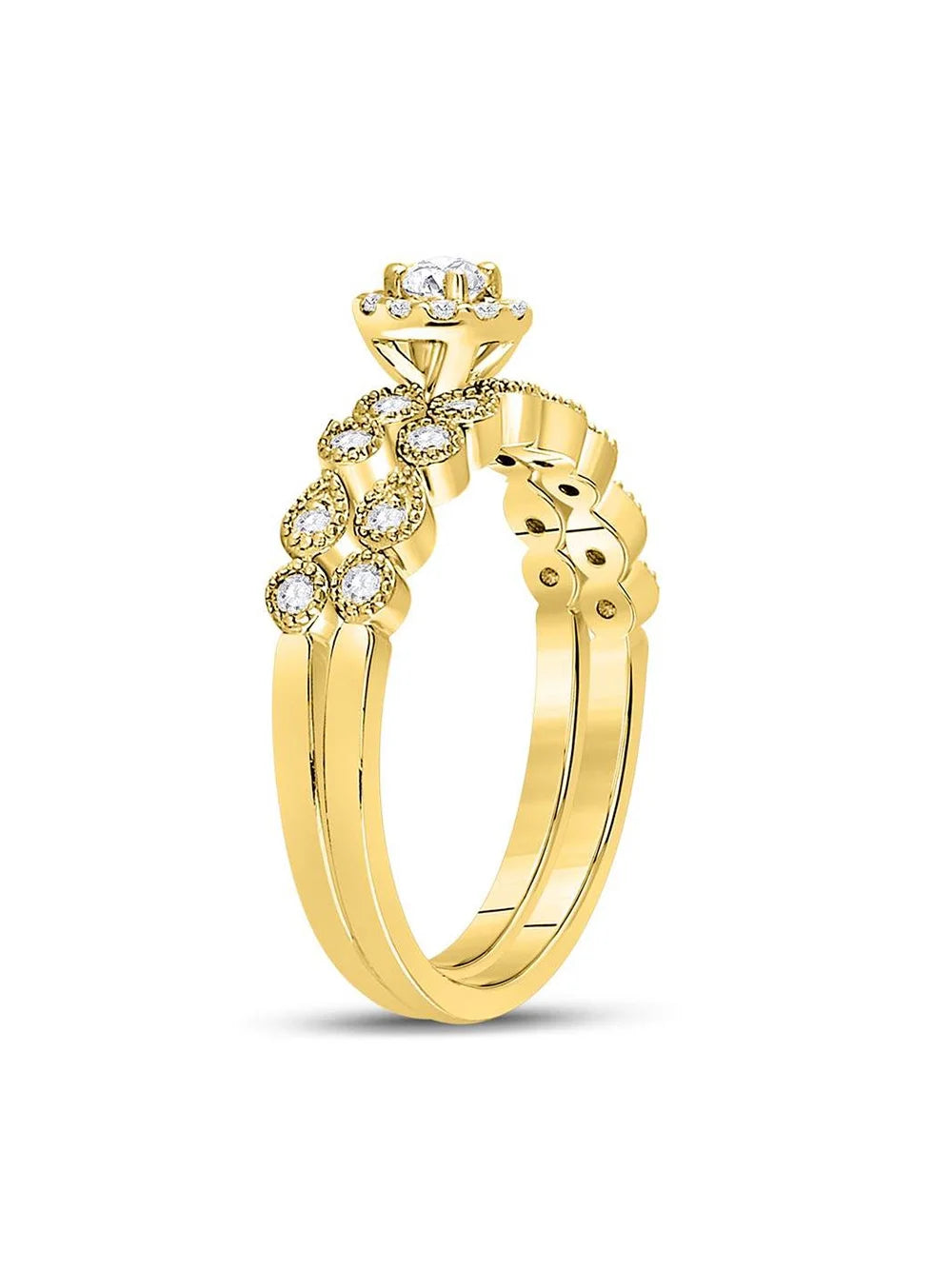 10kt Yellow Gold Diamond Ring Band Set 1/3 Cttw Z43752