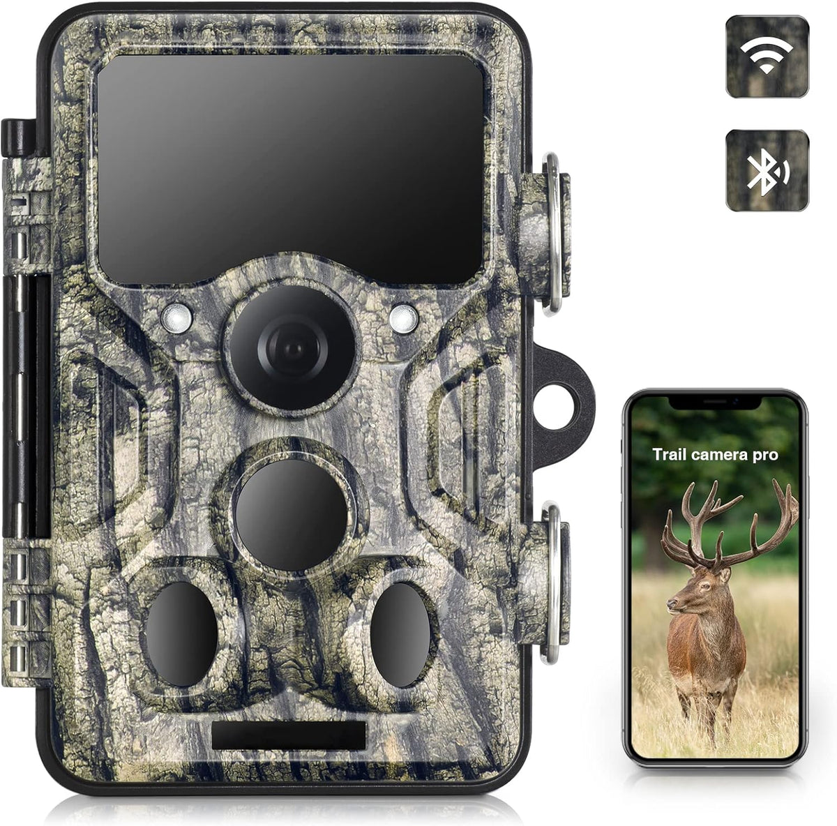 20MP 1296P 2.4" LCD Game Camera with No Glow Infrared Night Vision B446