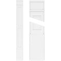 Two Equal Flat Panel PVC Pilaster with Decorative Capital & Base (Pair) P80663