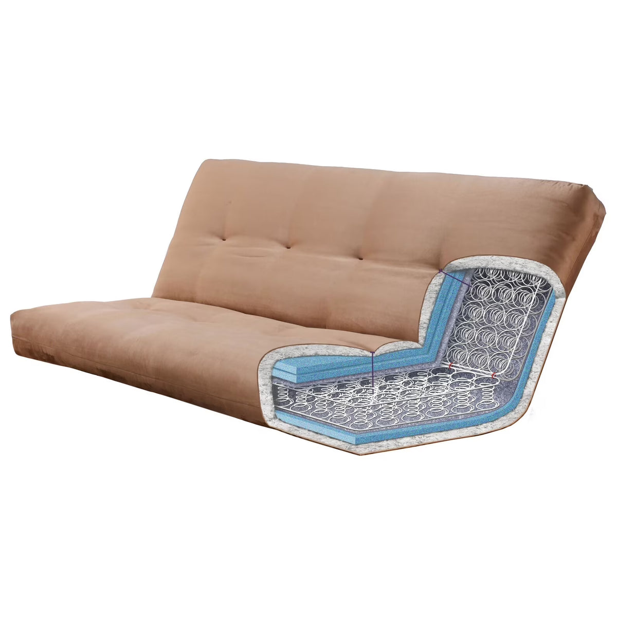Queen-size Wood Storage Futon Mattress K47833