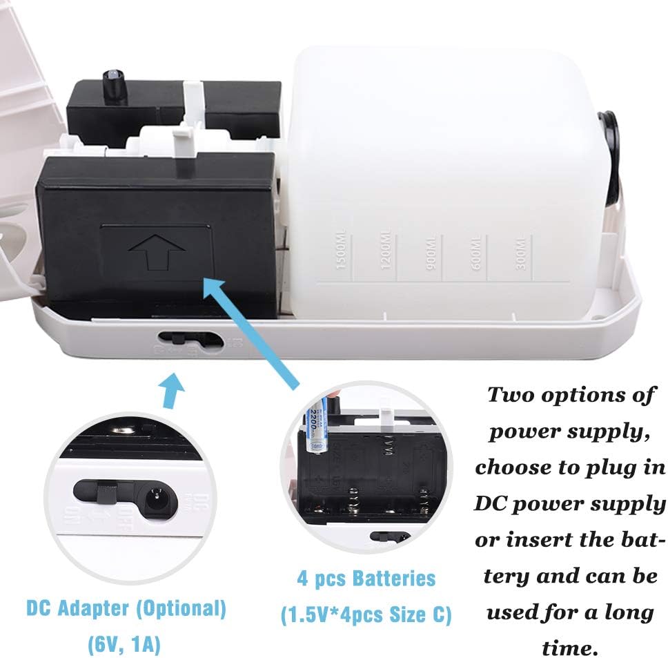 Touchless Automatic Hand Sanitizer Dispenser with Stand, 1500ml Refillable Inner Bottle P27081
