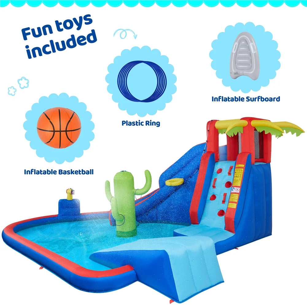 Blue Inflatable Water Slide with Blower K508525