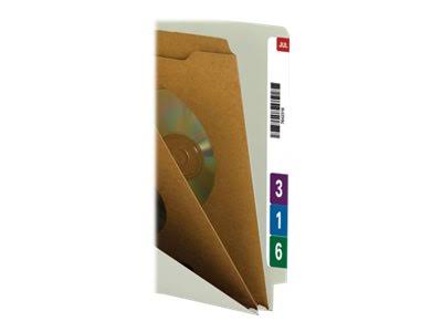 Legal Size Gray/Green 2 Pocket File Folder with Fasteners, 10/Box X633