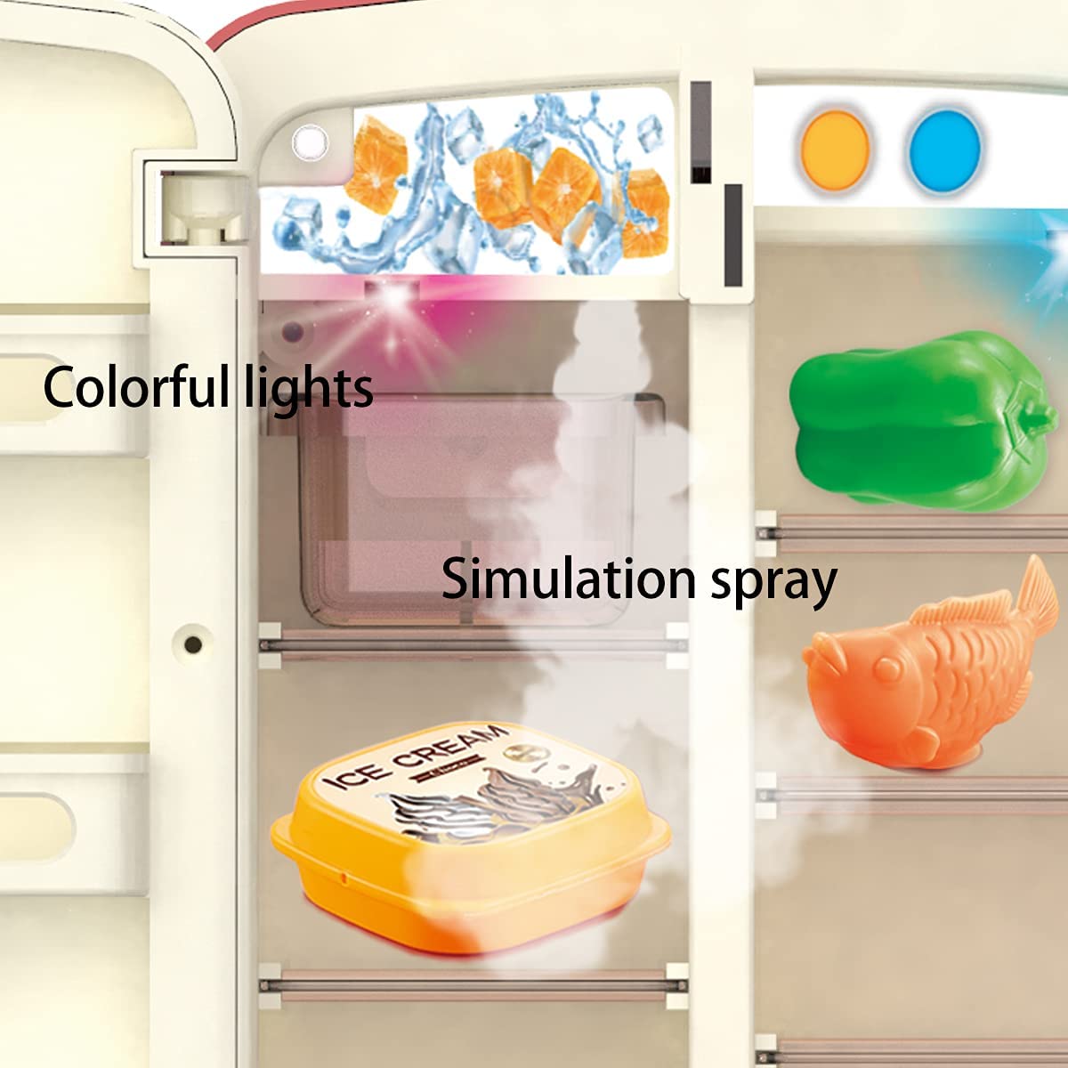 39 PCS Kids Kitchen Toy Refrigerator (Red) S613897