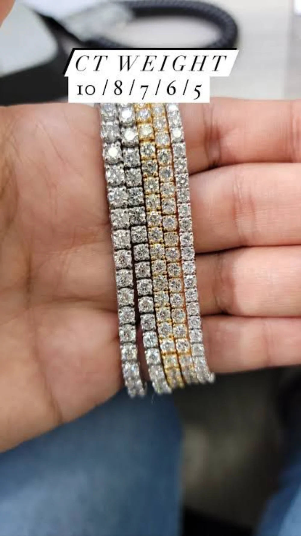 14K White Gold Plated Tennis Bracelet V807226