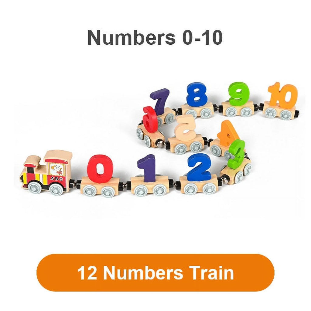 Wooden Magnetic Small Train Building Blocks Puzzle Toys A8915