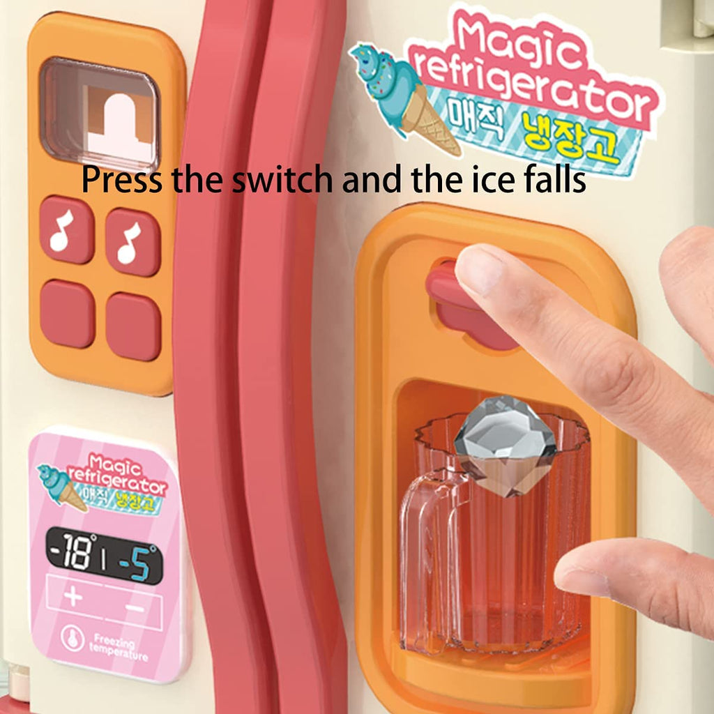 39 PCS Kids Kitchen Toy Refrigerator (Red) S613897