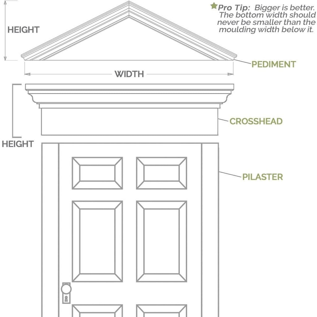Two Equal Flat Panel PVC Pilaster with Decorative Capital & Base (Pair) P80663