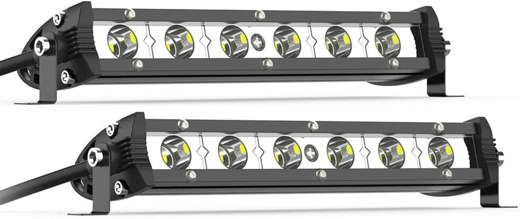 18W Ultra-Slim LED Light Bar Pods Waterproof Fog Light Work Lights 8pcs X684325