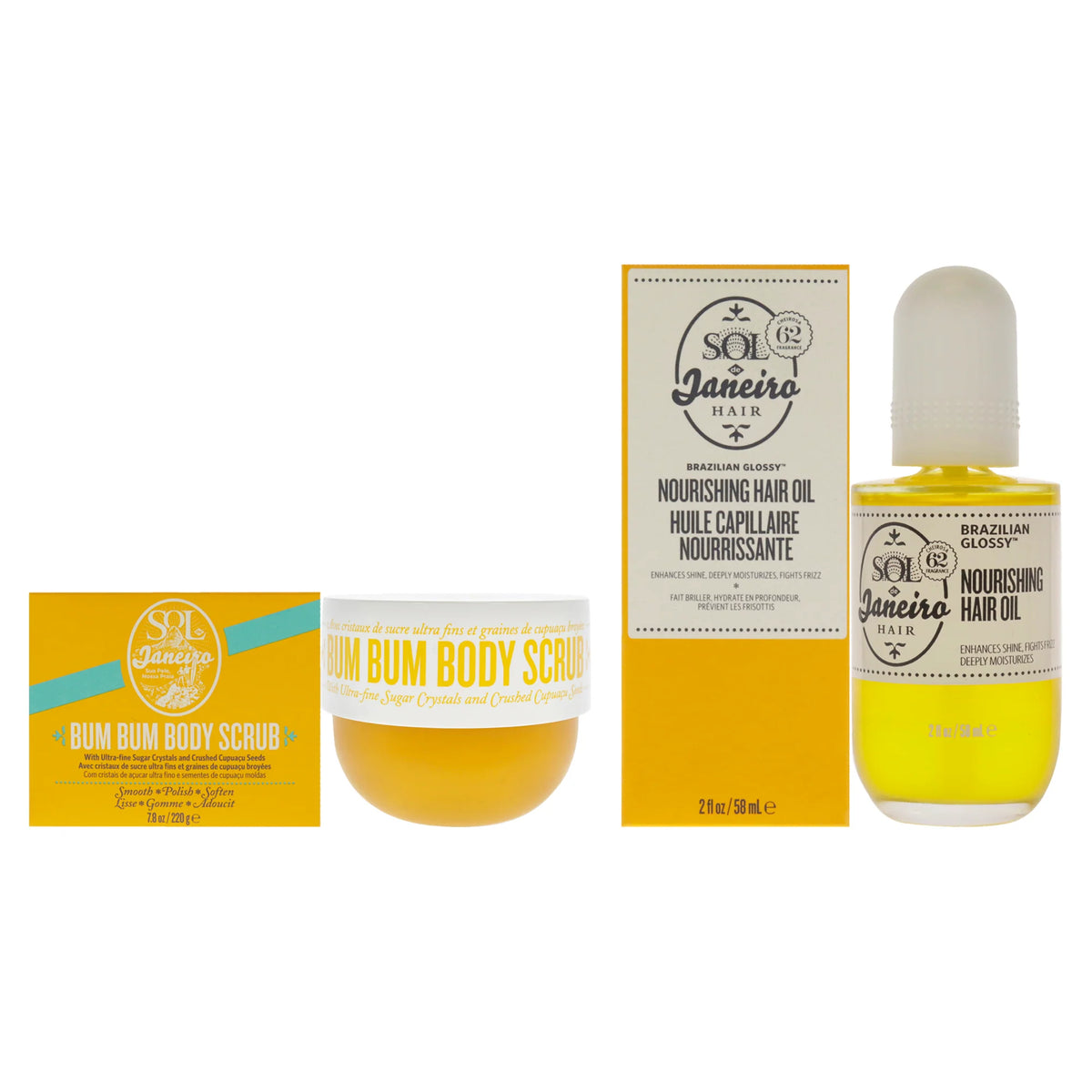 2 Pc Kit 7.8oz Scrub, 2oz Oil J242