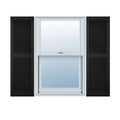 Black Vinyl Louver Shutters A737585
