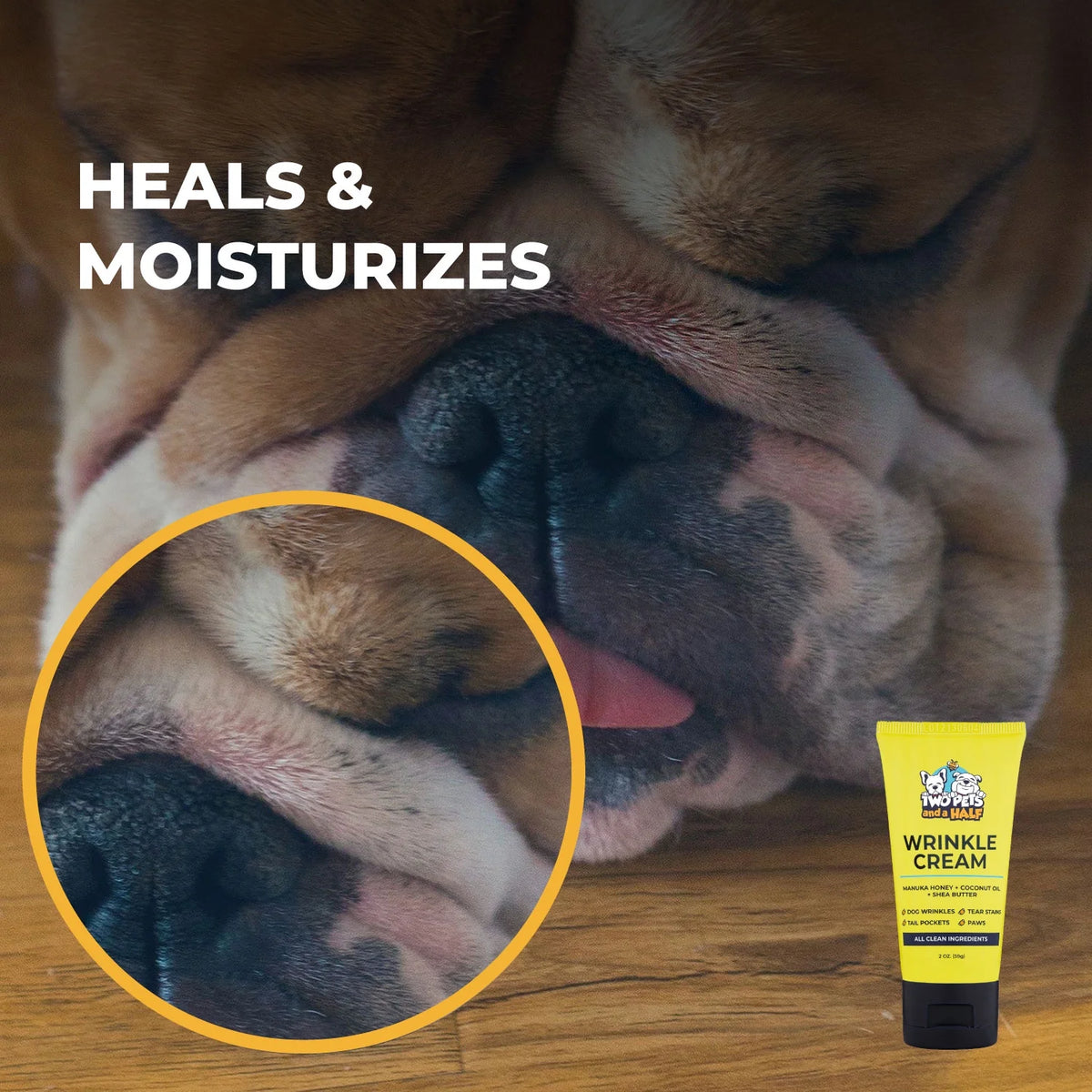 2 Oz Wrinkle Cream and 50 Wrinkle Wipes for Bulldogs F950