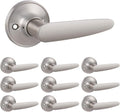 5 Pack Satin Nickel Door Levers Straight Handle Keyless Non-Locking Pull/Push M580585