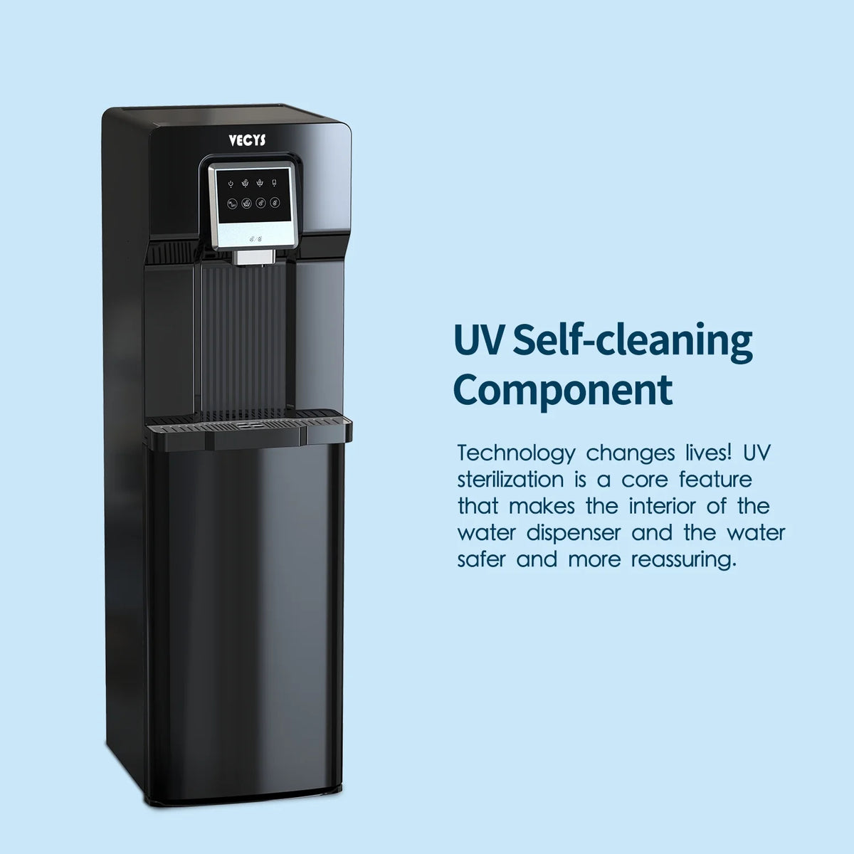 2 in 1 Ice Maker Water Dispenser, 18LBS Daily, Bottom Loading Cooler L1124