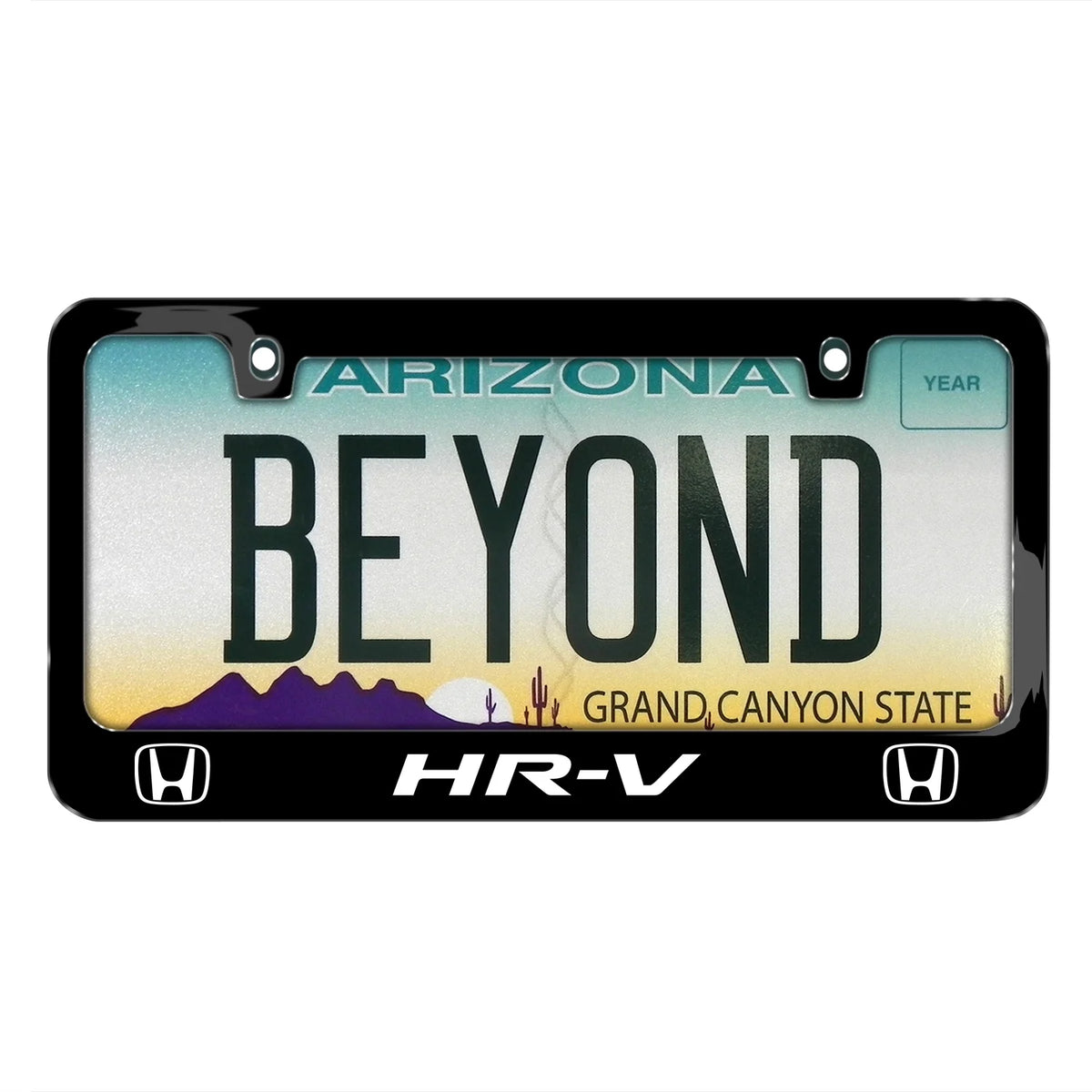 Black Metal License Plate Frame V819