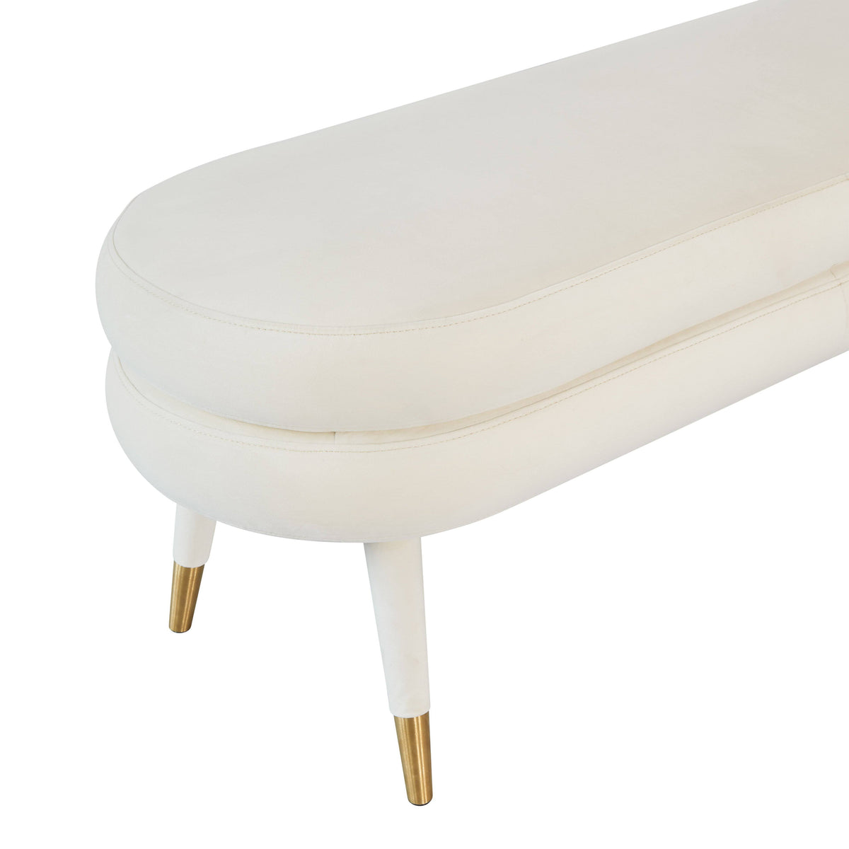 Sea Foam Green Velvet Bench Y901644