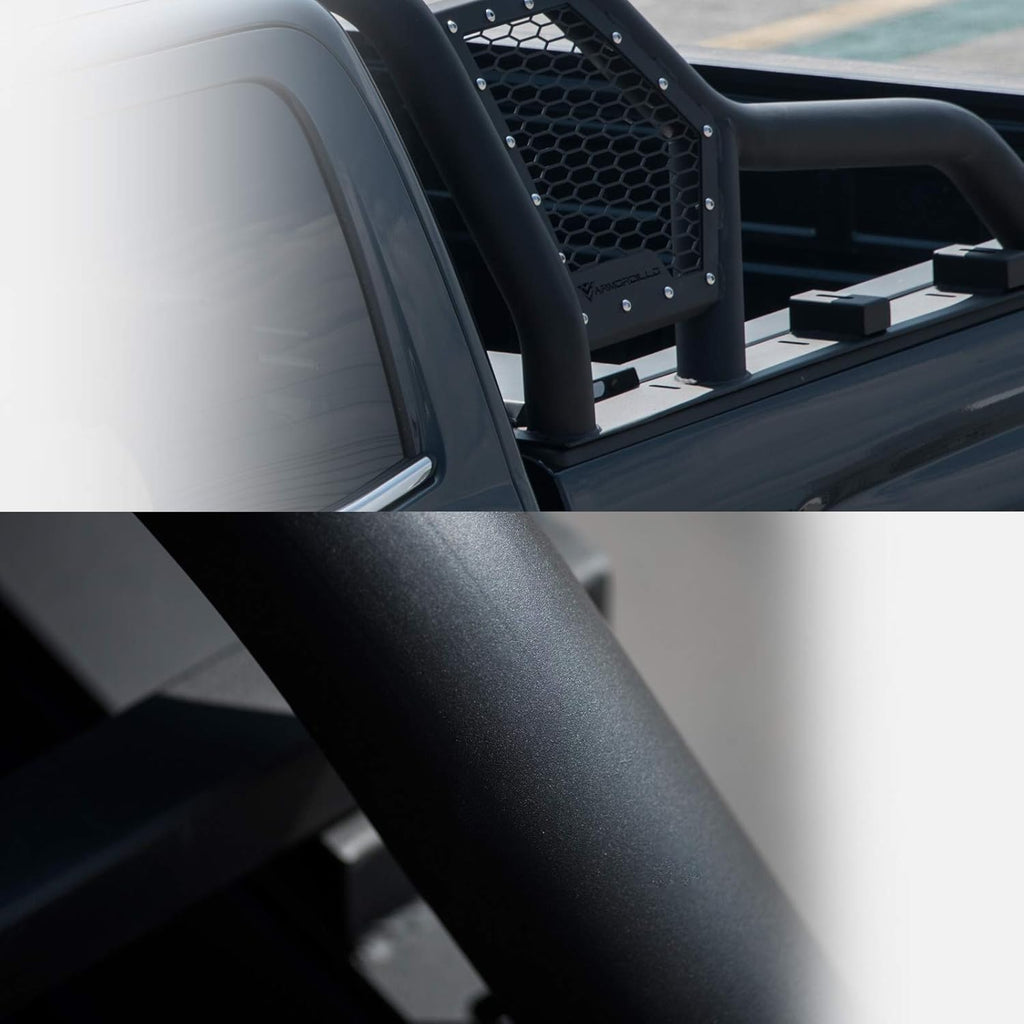 Matte Black Truck Bed Roll Bar with Tire Carrier G339024