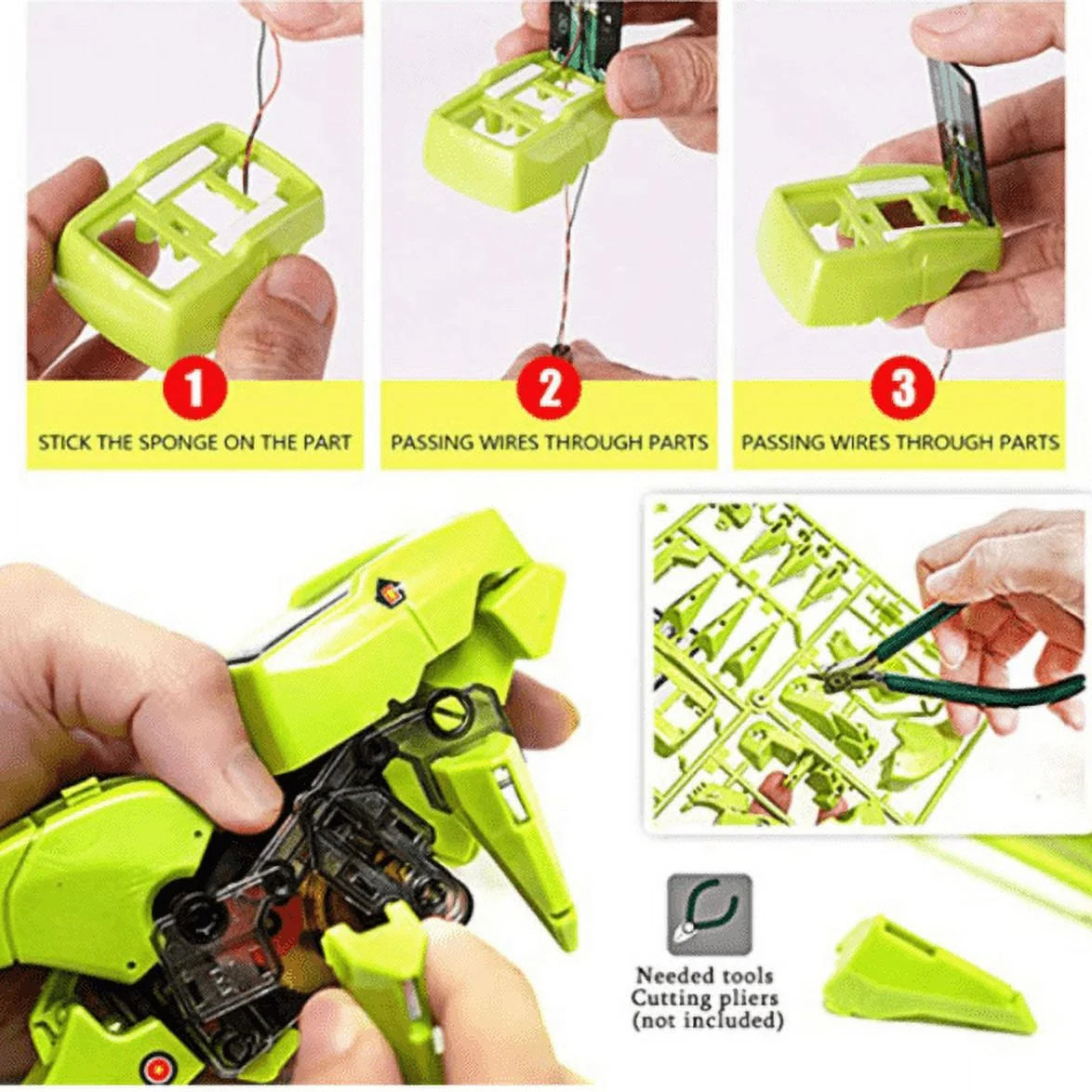 STEM Robot Building Kit 3 in 1 Solar Dinosaur Desk Robot with Manual Instructions L75635