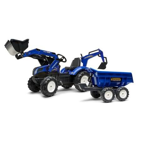 Pedal Tractor with Front Loader, Backhoe and Maxi Tilt Trailer B4743