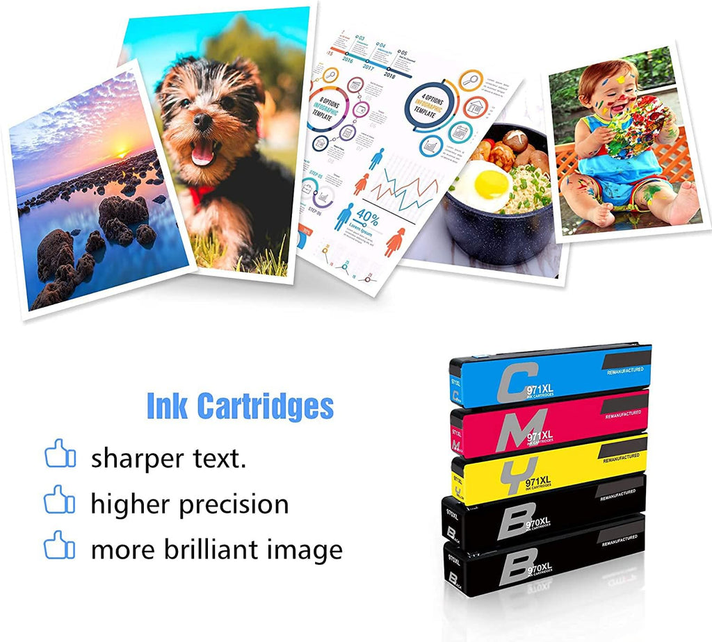 5-Pack Ink Cartridges for HP Officejet Pro Printer I84620