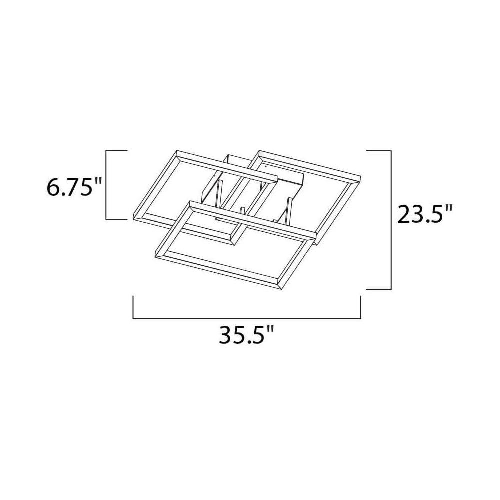 Black LED Flush Mount S803163