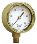 4x22 Brass Case Pressure Gauges B90871