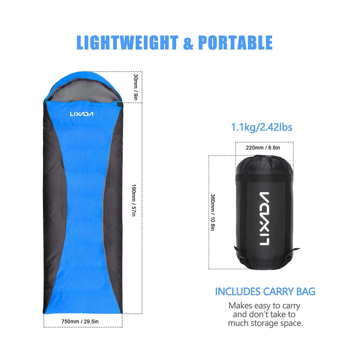 4-Season Waterproof Camping Bag with Storage Bag V1209