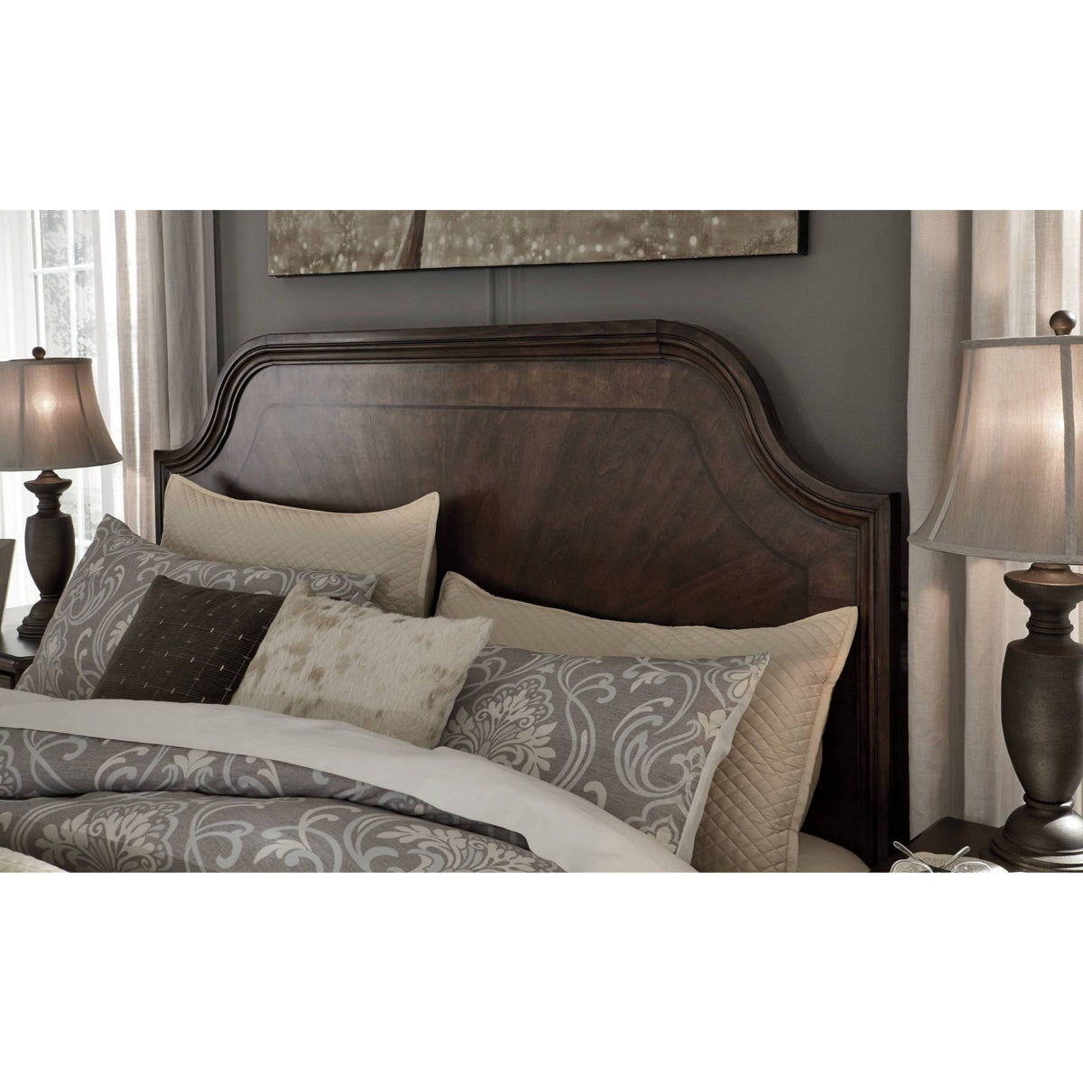 Brown King/Cal King Panel Headboard I672