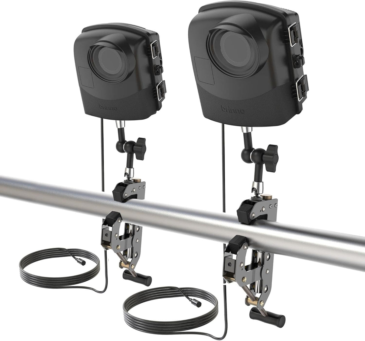 Construction Outdoor Security Time Lapse Camera Trio Bundle Pack with Industrial Clamp and Weather-Resistant Case, 1080P, 1-Year Battery Life O58011
