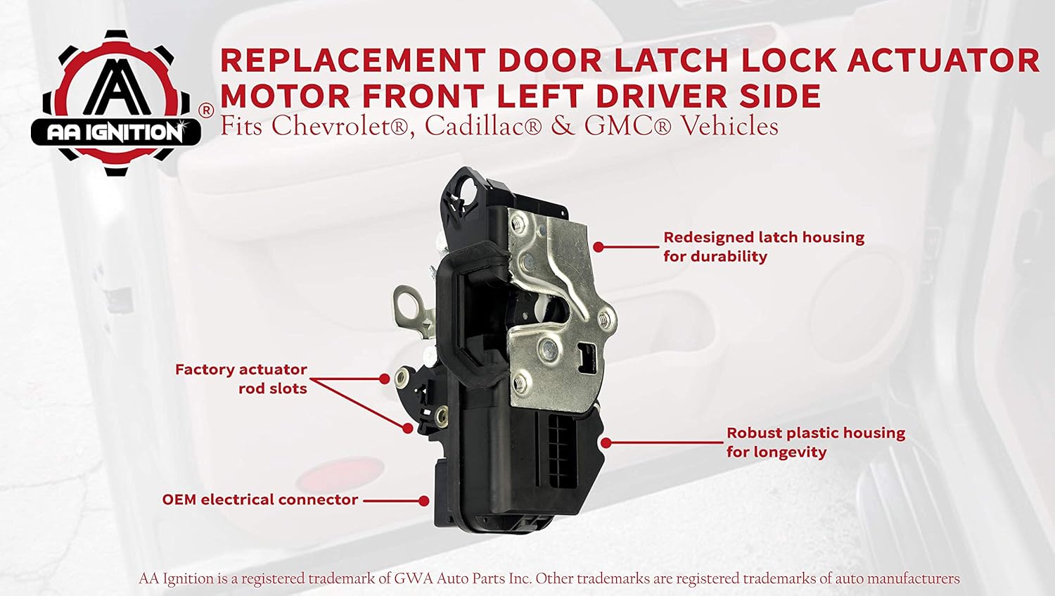Door Latch Lock Actuator Pack of 2 C3022