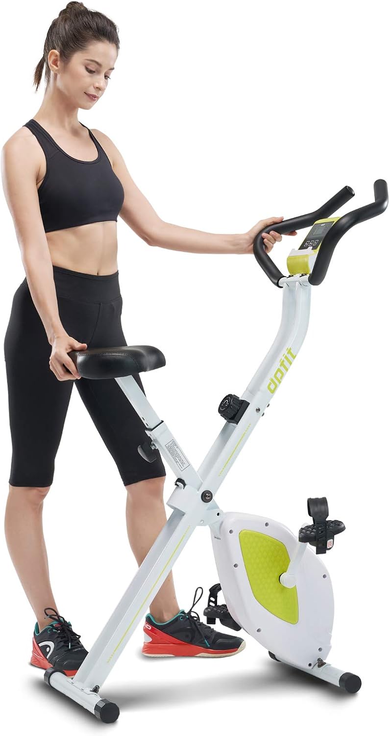 Folding Stationary Exercise Bike with 8-levels Magnetic Resistance C3907