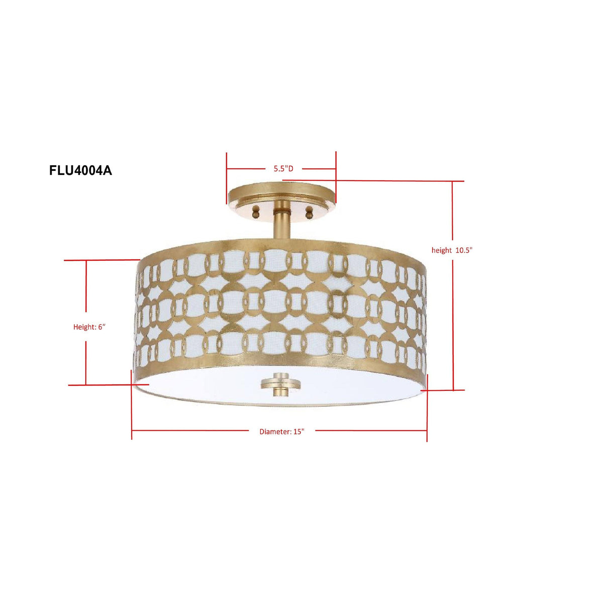 Gold Flush Mount Light I940